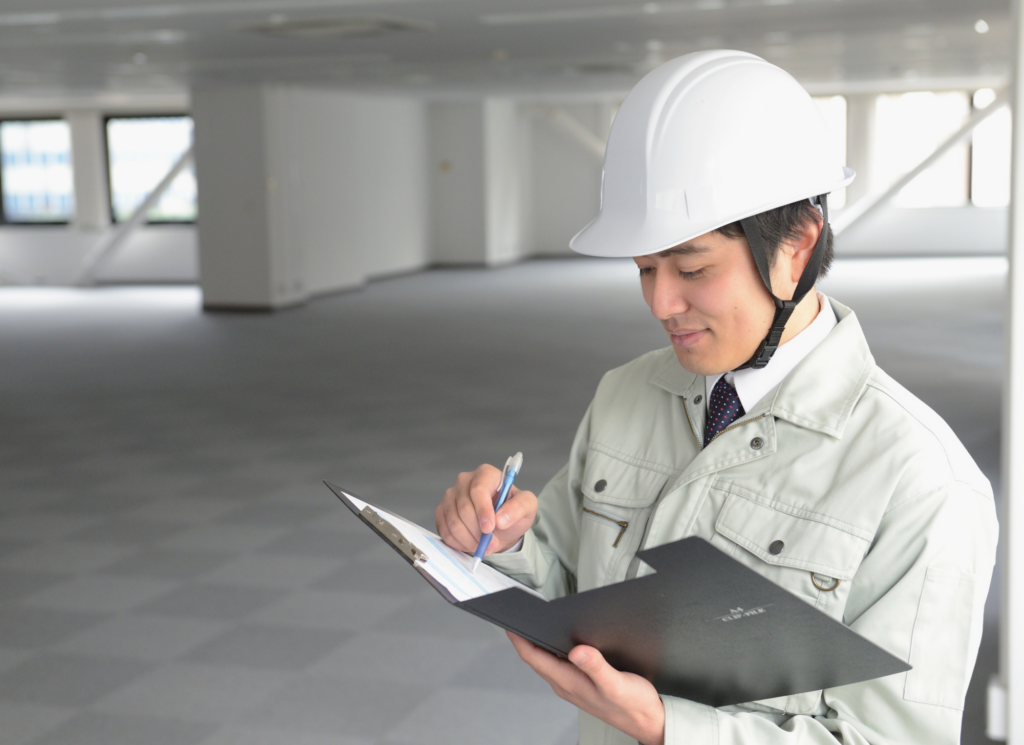 Home inspector checking interior of a house in Minnesota during inspection