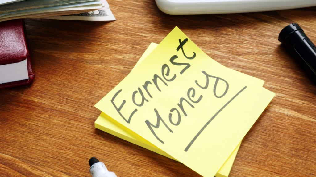 Buyer reviewing earnest money deposit during home purchase