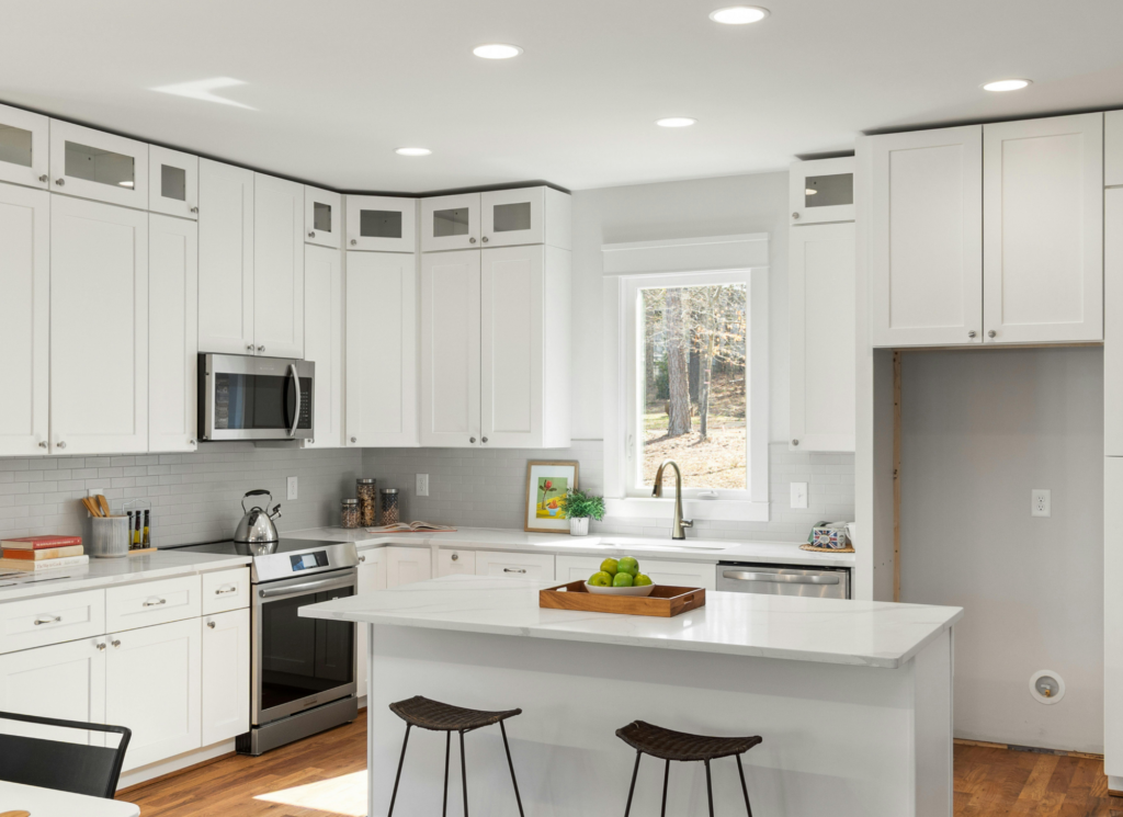 A clean, well maintained kitchen staged and ready for buyers touring a home for sale.